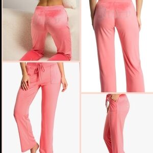 Juicy Couture Velour Track Pant Pink Lemonaid Med,Large,X-Large NWT$38